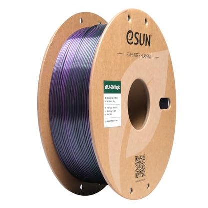 eSUN Silk PLA 3D Printer Filament 1.75mm Black Purple Dual Color Filament - color: Black Purple