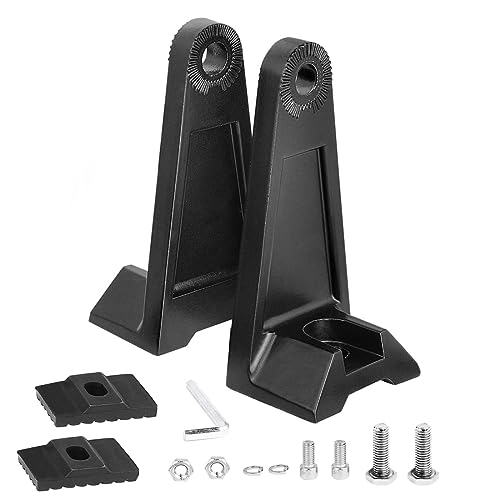 Side Brackets, LEDOPPO Light Bar Mounting Brackets Kit - Universal Straight & Curved LED Light Bars Bracket, Offroad Truck Hood & Roof LED Bar Side Mounted Base,Aluminium,Black,2-Pack - size: LED Light Bar Side Brackets
