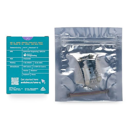 Arduino UNO Q 4GB + Modulino Knob — Plug‑and‑Play Rotary Encoder Input Bundle for AI, IoT, Robotics & Prototyping | Linux + Arduino | No‑Solder Modular Expansion