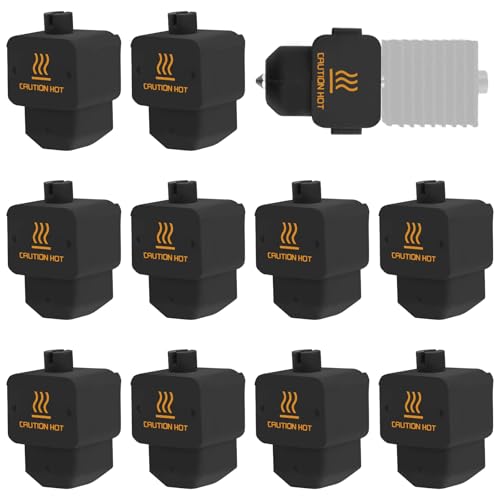 10Pcs H2D Silicone Socks for Bambu Lab H2D of 3D Printer Parts Accessories, Hotend Heater Block Silicone Cover Nozzle, 3D Printer Print Head Boot Enclosure Parts Protecting Extruder Sleeve