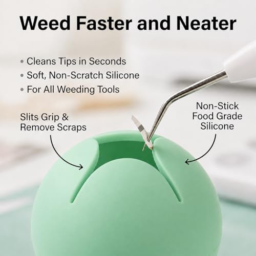 iVyne Berry Suctioned Vinyl Weeding Scrap Collector | Versatile Multi-Surface Suction & Anti-Spill Vinyl Scrap Collector w/Soft and Flexible Silicone to Protect your Weeding Tools | Green, 1 Pack - color: Green