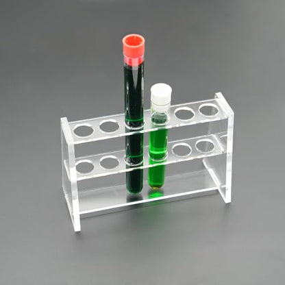 1 Pcs Clear Acrylic Test Tube Rack, 6 Holes for 10mL Tubes, 16mm Diameter - size: 16mm