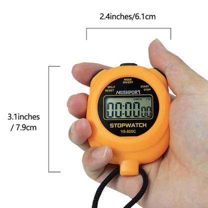 2 Pack Stopwatch Sport Timer, Simple Stop-Watch - color: Orange