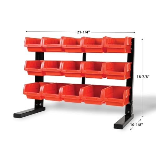 Performance Tool W5186 15-Bin Table Top Storage Organizer Rack - style: 15-Bin Table Top Storage Rack