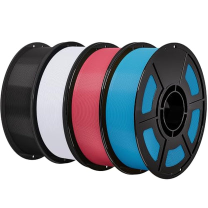 IEMAI High Speed TPU Filament 1.75mm, 95A Flexible 3D Printer Filament, Up to 200mm/s Printing Speed, 1kg Spool (2.2 lbs), Black+Red+White+Blue 4KG - color: Black+white+red+blue, size: HS TPU 95A