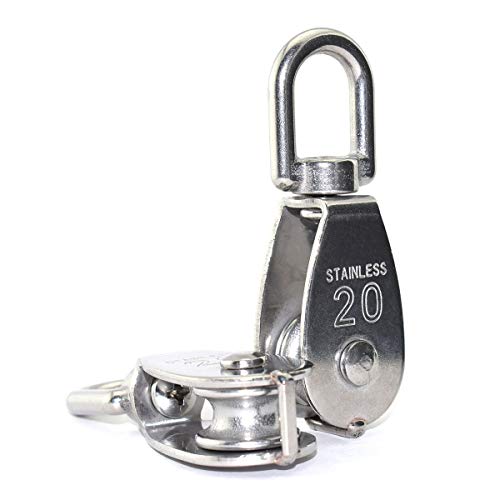 10 Pcs M20 Single Pulley, Stainless Steel Wire Rope Crane Pulley Block - size: 10*M20 Single
