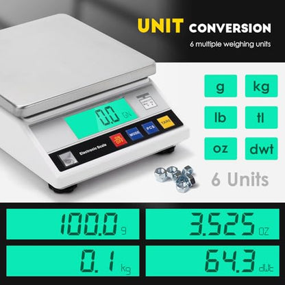 CGOLDENWALL High Precision Digital Accurate Analytical Electronic Balance Laboratory Lab Scale Industrial Weighing and Counting Scale with Counting Function CE 0.1g (3kg, 0.1g) - size: 3kg