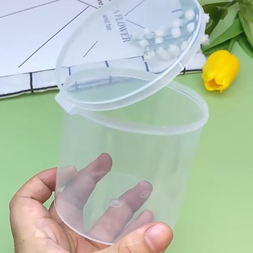 12 Pcs Round Plastic Storage Containers Jar 3.72 oz - D/2.36 x H/2.13 in - size: 110ml / 2.36"D x 2.13"H