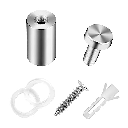 Standoff Screws for Acrylic & Signs - 0.5x1 in 24pcs Metal Mounts - size: 0.5x1 in (24 Pcs)