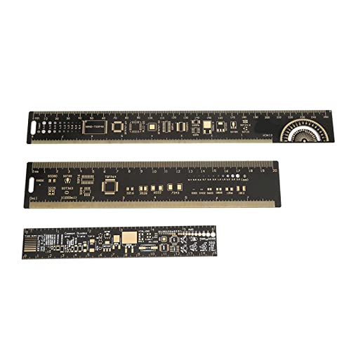 Engineering Ruler, 3 PCS Multifunctional PCB Ruler, Printed Circuit Board Rulers, Electronic Engineering Rulers, 15/20/25cm 6.3/7.87/10.23 Inch