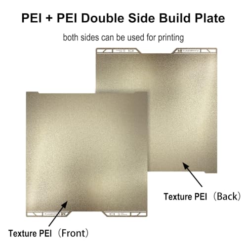 335x325mm Double Sided Textured PEI Build Plate for Bambu Lab A2L/H2C - size: 335x325mm