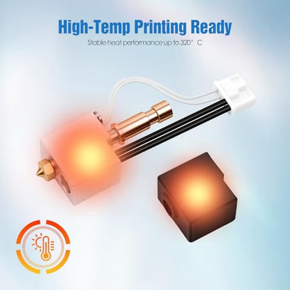Hotend Kit for Anycubic Kobra S1 & Kobra S1 Combo, Upgraded Replacement Hotend Assembly with 0.4mm Brass Nozzle, Fast Heating & Stable Extrusion – 3D Printer Accessories - color: Kobra S1/S1 Combo Hotend Kit