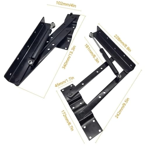 2 Pcs Lift Top Coffee Table Hinges,Gas Hydraulic Mechanism