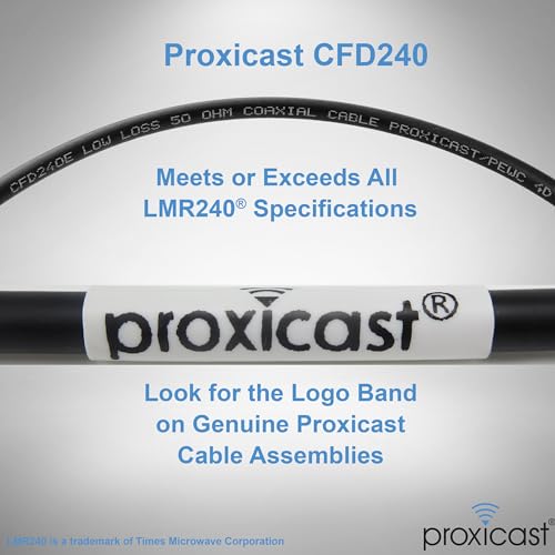 Proxicast 25 ft SMA Male to SMA Female 50 Ohm Low-Loss CFD240 Coax Cable - size: 25 ft, style: CFD240
