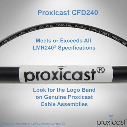 Proxicast 25 ft SMA Male to SMA Female 50 Ohm Low-Loss CFD240 Coax Cable - size: 25 ft, style: CFD240