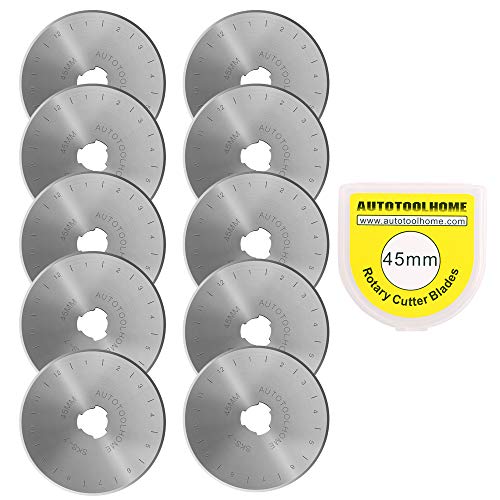 45mm Rotary Cutter for Fabric, w/ 10 Replacement Rotary Blades - color: color02
