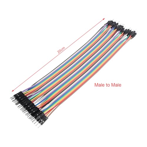 ZDE 200PCS 20cm 7.87inch Breadboard Jumper Wires Dupont Wires Female to Female, Male to Female, Male to Male, 2.0mm to 2.54mm, 2.0mm to 2.0mm Ribbon Cables Compatible with Arduino and Raspberry Pi - size: 20cm/7.87inch, style: 200pcs Assorted