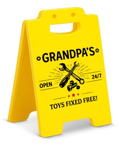Funny Grandpa Gifts from Grandkids Toys Fixed Free Desk Sign for Grandpa - color: Color-S