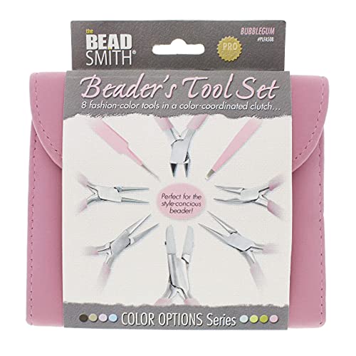 The Beadsmith Fashion Color Pliers, Jewelry Making Supply Set of 8 - color: Bubblegum