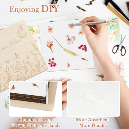 GOLDGE Extra Large 11”x11” Flower Press - 10-Layer Wooden Press for DIY Flower Preservation with Storage Bag, Adult Craft Kit