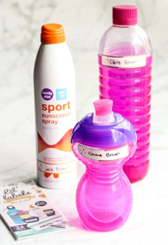 Bottle Labels, Write-On Name, Self-Laminating, Waterproof, Baby Bottle Label for Daycare, Made in the USA (Animal Friends Set of 2) - color: Animal Friends Set of 2