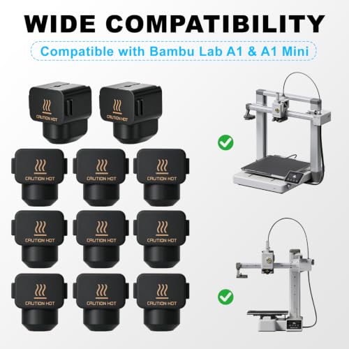 11Pcs Hotend Silicone Sock for Bambu Lab A1/A1 Mini, Thermal Protection - size: For A1/ A1 Mini