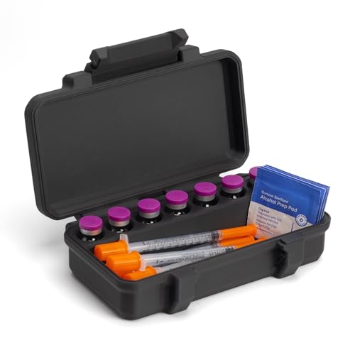 3ml Vial and Syringe Case | for Peptide Vials | Fridge and Freezer Safe for Travel and Fridge Organization