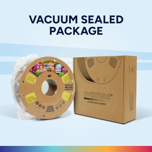 OVERTURE Easy PLA 1.75mm, Easy to Print Filament, 1kg Yellow - color: Easy Yellow