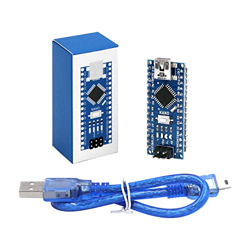 Nano V3.0, Nano Board ATmega328P 5V 16M Micro-Controller Board Compatible with Arduino IDE (Nano x 3 with USB Cable)