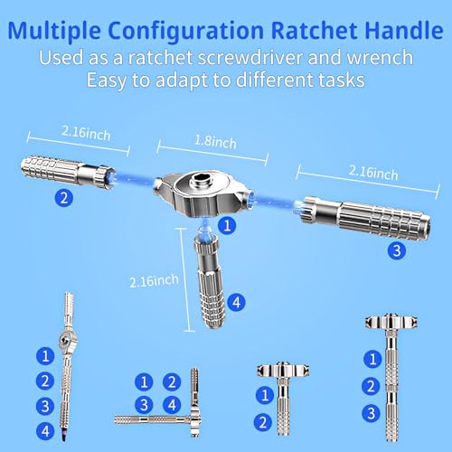 2026 New 42 in 1 Magnetic Screwdriver Set, DIY Ratchet Screwdriver Set with Detachable Handle, Portable Compact Repair Tool Kit for Furniture Laptop Electronicsv Bicycle - size: 2026 New 42 in 1 Screwdriver Set