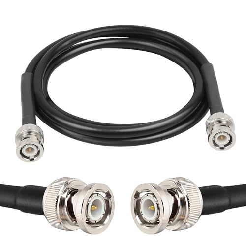 MOOKEERF RG8X BNC Male to BNC Male Coaxial Cable 4FT 50 ohm Ultra Low Loss for Antenna, RF Radio, Modem, Oscilloscope, Spectrum, Analyzer, Signal Generator - size: 4FT