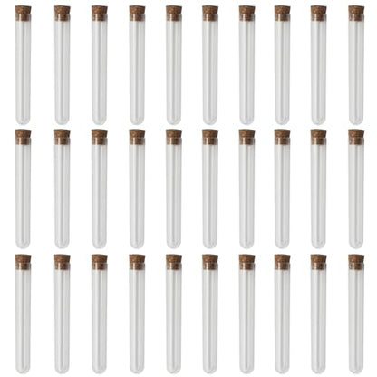 30 Pack Clear Test Tubes - size: 30pcs