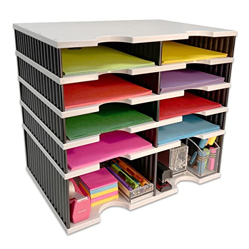 Ultimate Office TierDrop Desktop Organizer, 8 Compartment with Riser Base