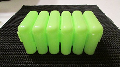 4 New 1 oz Gold Mining Glass Vials and Vial Case Holder Interlocking Nesting Yellow
