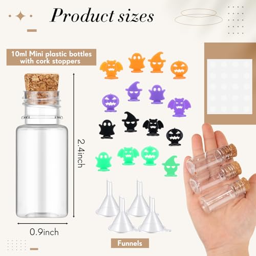 Bokon 36 Pcs Halloween Potion Bottle Decoration Witch Potion Jar, Cylinder - style: Cylinder