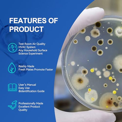 Nutrient Agar Petri Dishes Plates & Cotton Swabs Science Kit 10 PCS