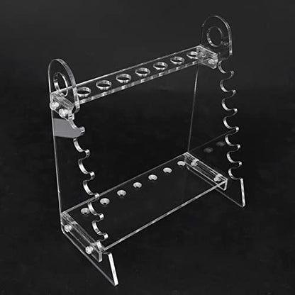 Pipette Rack Stand, Multiple Organic Glass Holder for Experiment, Trapezoid Design with 1.5cm Hole Diameter