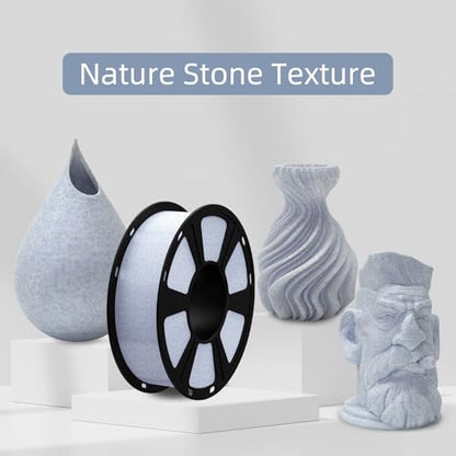 Geeetech Marble PLA Filament 1.75mm White-Blue Stone Color for Bambu AMS - color: 1kg Marble White-blue