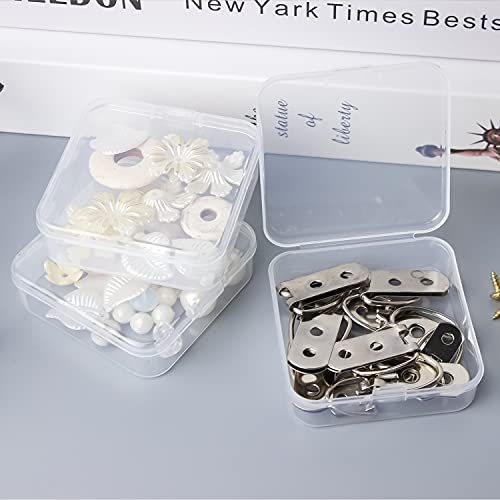 DUOFIRE Bead Organizer 24 Pack Clear Small Plastic Containers 2.5x2.5x0.8in - size: 2.5x2.5x0.8 Inches(24 packs)