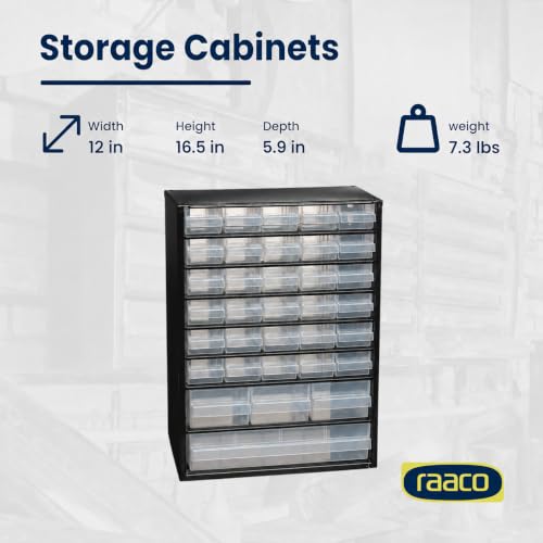 Raaco Steel Storage Cabinet, Standard 34-Drawer (C9-34) - Nuts & Bolts - size: Standard-34D