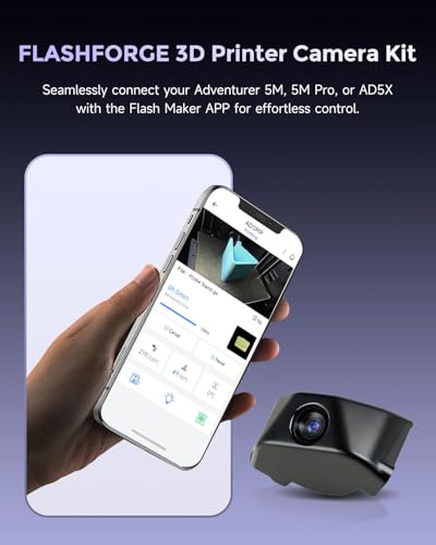 FLASHFORGE AD5X 3D Printer Retrofittable Accessory Camera Kit, Extended Functionality Real-Time Monitoring and Time-Lapse Video, Compatible with AD5M/ Pro 3D Printers