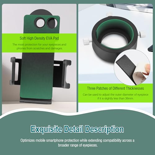 Astromania Smartphone Adapter with T2 Thread and Eyepiece Adapter 36-42mm - size: Iphone and Eyepiece Adapter 36 - 42mm