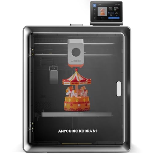 Anycubic Kobra S1 3D Printer Only, 600mm/s High Speed Printing and Full Auto Leveling, Free-Clogging Extruder with 320℃ Hotend, Mental CoreXY Strucuture Built-in Camera, 44dB Low Noise 250*250*250mm