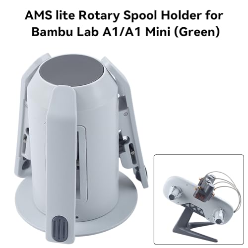 Immdinogo Rotary Spool Holder Replacement(Green) for BambuLab A1/ A1 Mini AMS lite: Used to Support and Hold Filament Spools - Ensured Smooth Consumables Feeding 3D Printer Accessories