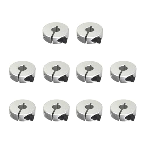 Shaft Collar Open Aluminum Alloy Lock Axle Collar Clamp Set Screw for 8mm Linear Rod Shaft Guide(8 * 25 * 8mm)10PCS - style: Open(8*25*8mm)