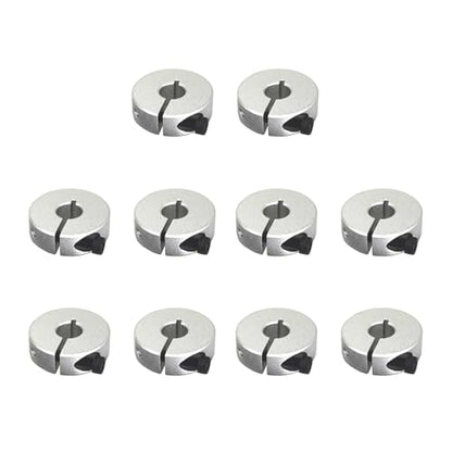 Shaft Collar Open Aluminum Alloy Lock Axle Collar Clamp Set Screw for 8mm Linear Rod Shaft Guide(8 * 25 * 8mm)10PCS - style: Open(8*25*8mm)