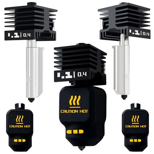 3‑Pack 0.4mm Hotend Kit for Bambu Lab P2S/X2D/H2D/H2S/A1/A1 Mini - style: 3PK 0.4MM