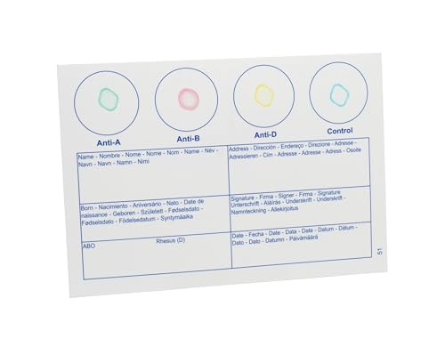 Eldoncard Blood Typing Kit, 5 Test Pack, Know Your Blood Type, Accurate Instant Home Testing, Determine A, O, B, Rhs-D Negative & Positive Groups