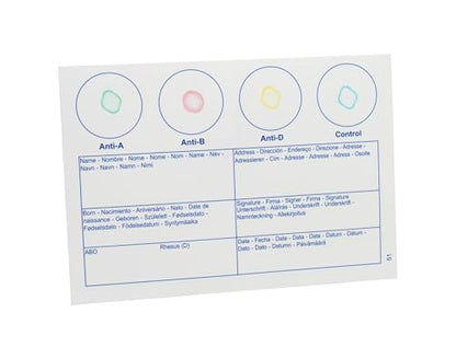 Eldoncard Blood Typing Kit, 5 Test Pack, Know Your Blood Type, Accurate Instant Home Testing, Determine A, O, B, Rhs-D Negative & Positive Groups