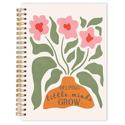 Teachers Gifts Spiral Notebooks, Boho Floral Helping Little Minds Grow Teacher Gifts Journal, Teacher Appreciation Gift Notebook for Note Taking, Teachers Office Supplies, 5.5x8.3 Inch - color: Helping Little Minds Grow